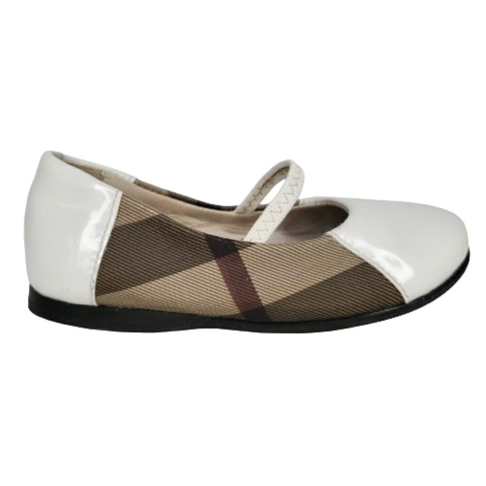 Burberry Nova Check Patent Leather Ballet Flats